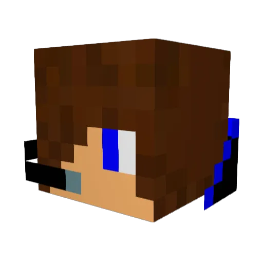 Gamerchs Minecraft avatar head, 3D render