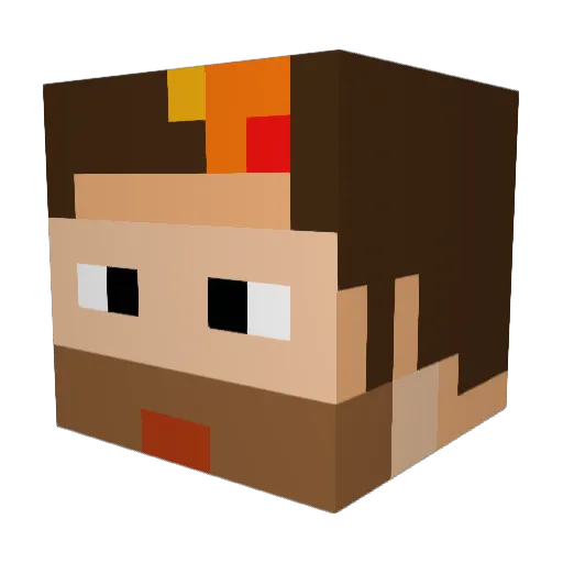 Gamered29 Minecraft avatar head, 3D render