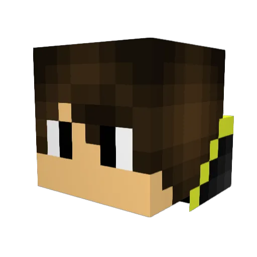 Gamerfe1 Minecraft avatar head, 3D render