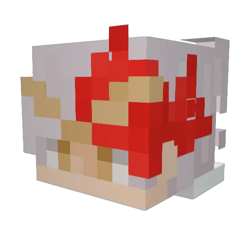 GamergirI3000 Minecraft avatar head, 3D render