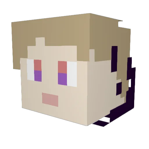 Gamerhedgehog64 Minecraft avatar head, 3D render