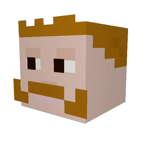 Gamerkah00 Minecraft avatar head, 3D render