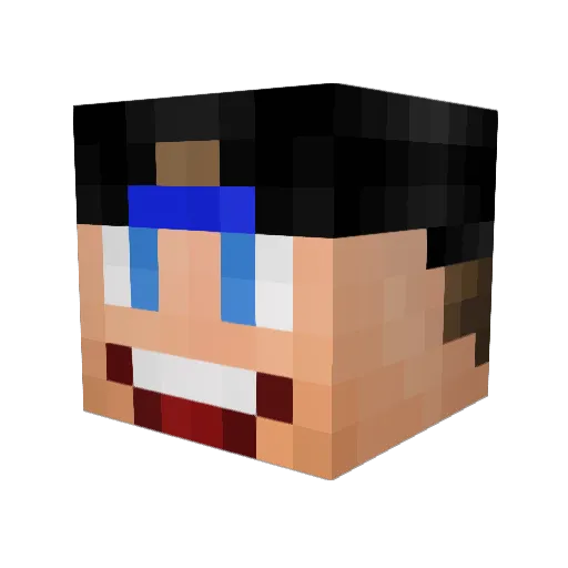 Gamerkeanu Minecraft avatar head, 3D render