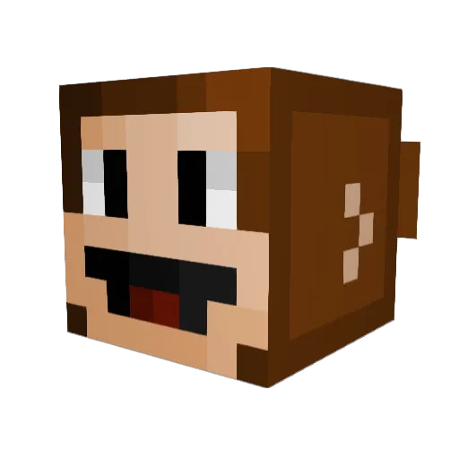 Gamerluca9 Minecraft avatar head, 3D render