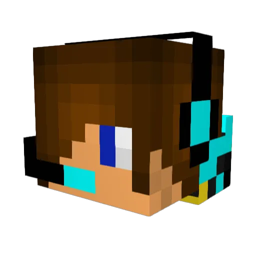 Gamerman5 Minecraft avatar head, 3D render
