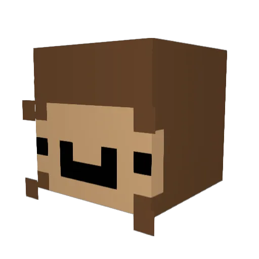 Gamermega9001 Minecraft avatar head, 3D render