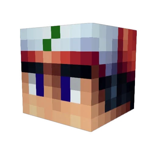 GameronLive Minecraft avatar head, 3D render