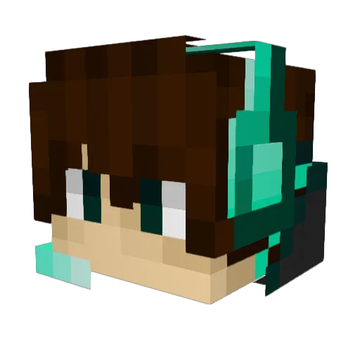 GamerproN Minecraft avatar head, 3D render