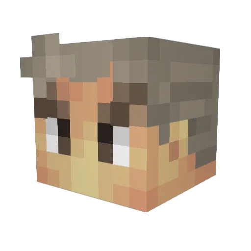 Gamerprocade Minecraft avatar head, 3D render