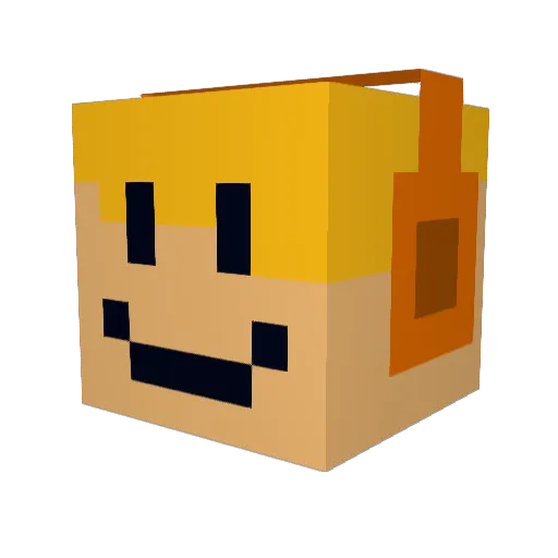 Gamerr485 Minecraft avatar head, 3D render