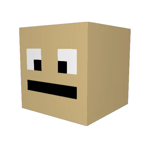 GamersRiseUp7 Minecraft avatar head, 3D render