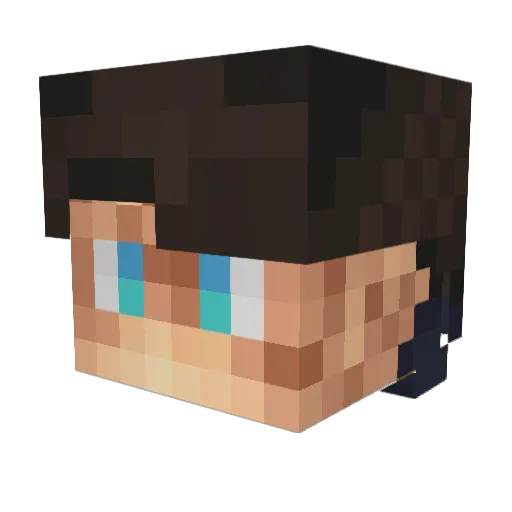 Gamertoblox Minecraft avatar head, 3D render
