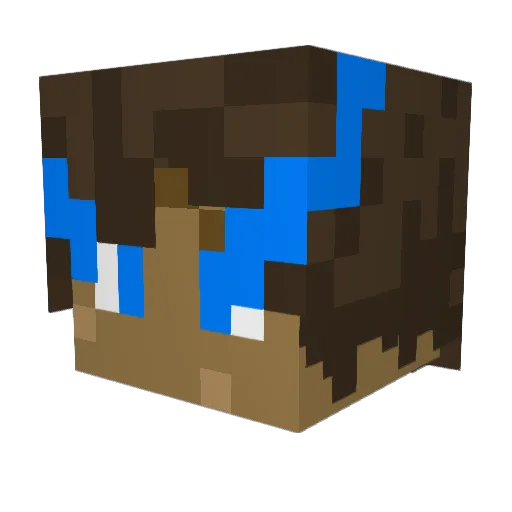 Gamertodd Minecraft avatar head, 3D render