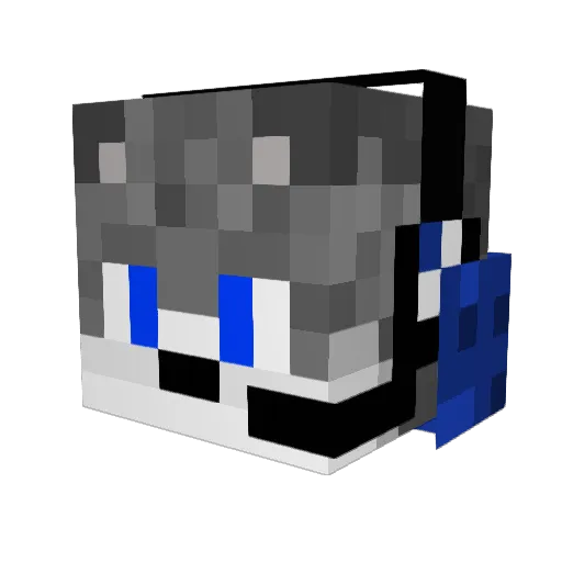 GamerwolfGG Minecraft avatar head, 3D render