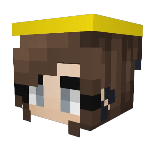 GamerxxMinecraft Minecraft avatar head, 3D render