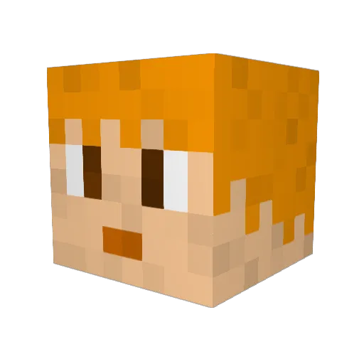 Gamerz50 Minecraft avatar head, 3D render