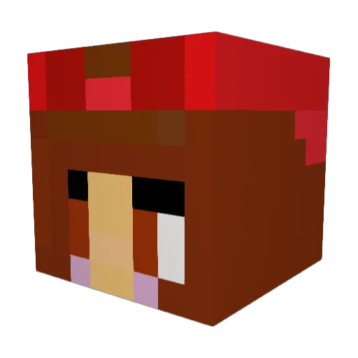 Gamerzinblack Minecraft avatar head, 3D render