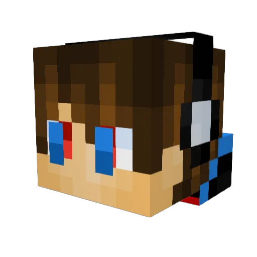 Gamerzplayy Minecraft avatar head, 3D render