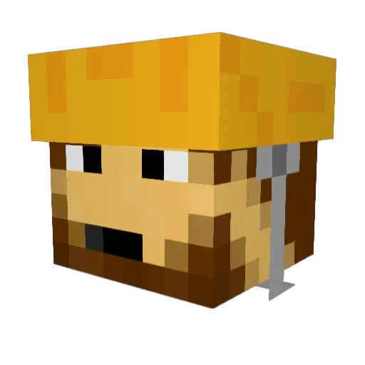 GamesJoker Minecraft avatar head, 3D render
