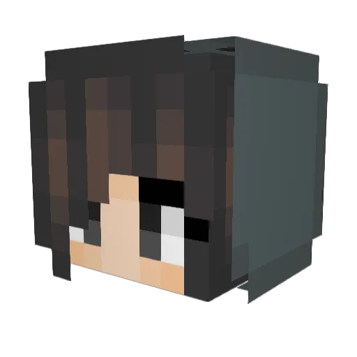 GamesLady_cm Minecraft avatar head, 3D render