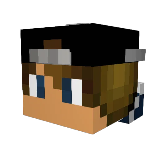 GamesManu Minecraft avatar head, 3D render