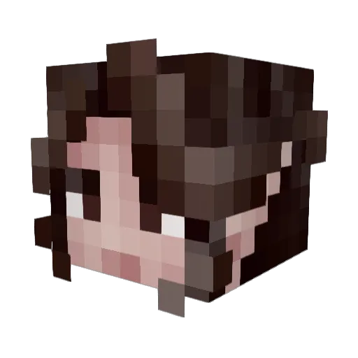 GamesPlusLaughs Minecraft avatar head, 3D render