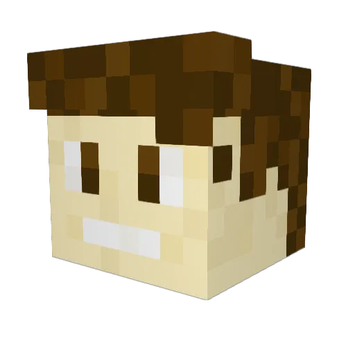 Gameseeker27 Minecraft avatar head, 3D render
