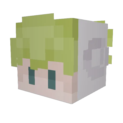 Gamesolot Minecraft avatar head, 3D render