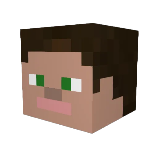 Gamesterism Minecraft avatar head, 3D render