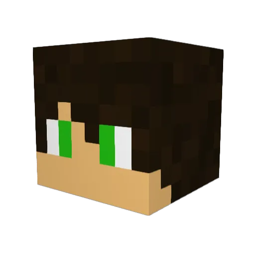 Gamestlr Minecraft avatar head, 3D render