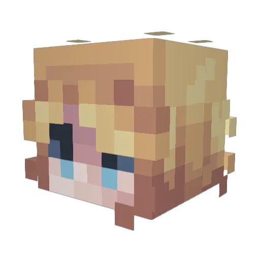 Gamethon69 Minecraft avatar head, 3D render