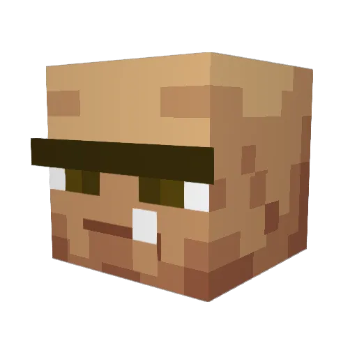 Gametrog Minecraft avatar head, 3D render