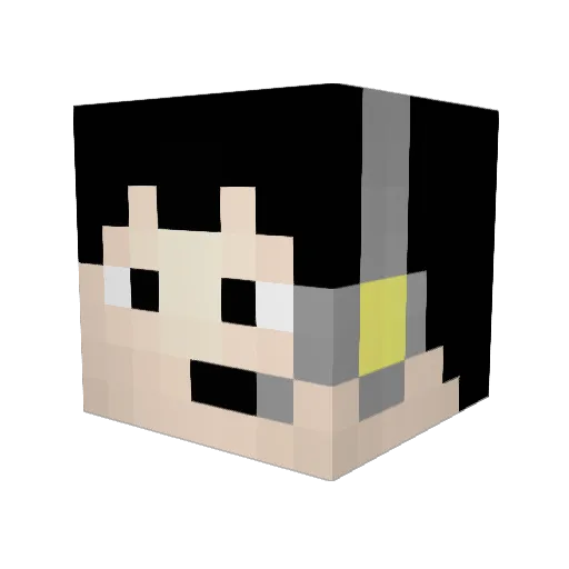 Gametry128 Minecraft avatar head, 3D render