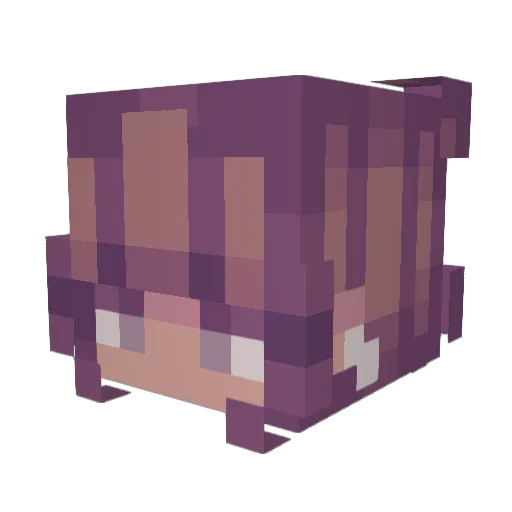 Gameuse166 Minecraft avatar head, 3D render