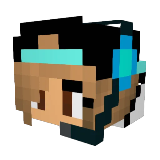 Gameuse1807 Minecraft avatar head, 3D render