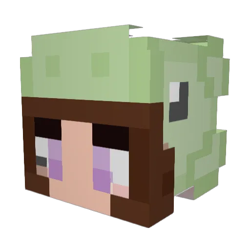 GameyGamerGirl Minecraft avatar head, 3D render