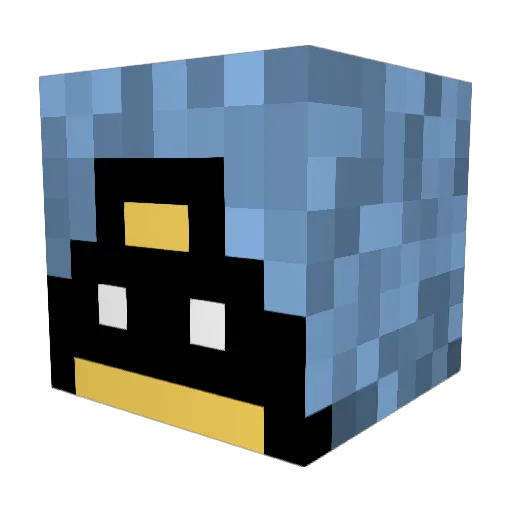 GamezRAwezome Minecraft avatar head, 3D render