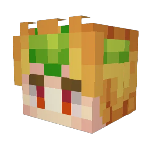 Gamezmaximo Minecraft avatar head, 3D render
