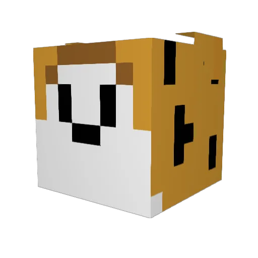 GamilNator Minecraft avatar head, 3D render