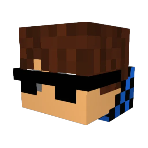 GaminGoat Minecraft avatar head, 3D render