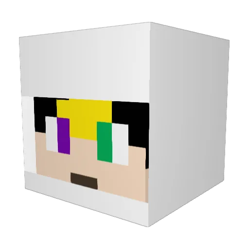 Gaming2380 Minecraft avatar head, 3D render