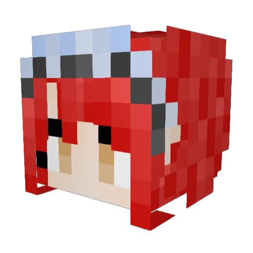 GamingAngel1 Minecraft avatar head, 3D render
