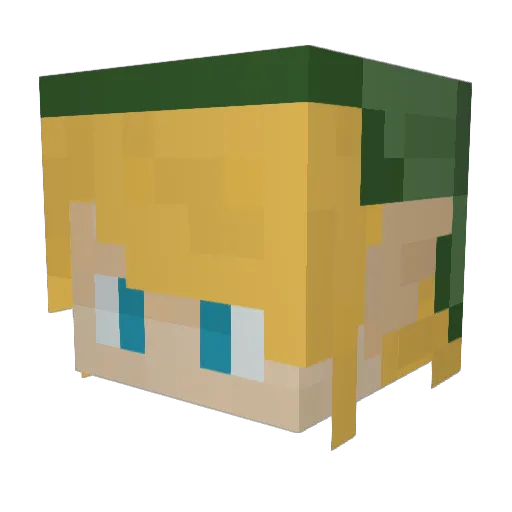 GamingBowler Minecraft avatar head, 3D render