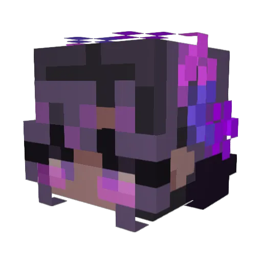 GamingCatUwU Minecraft avatar head, 3D render