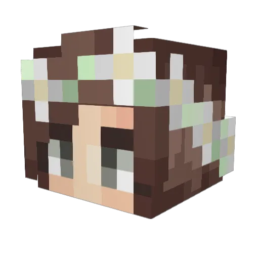 GamingCharterYT Minecraft avatar head, 3D render