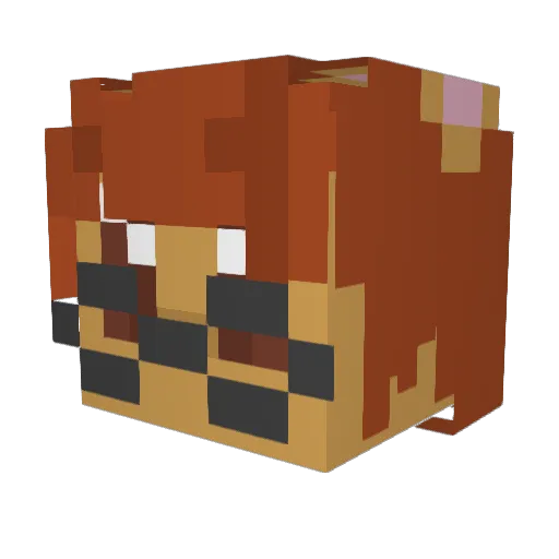 GamingChocobro Minecraft avatar head, 3D render
