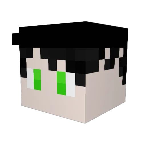 GamingDimi60 Minecraft avatar head, 3D render