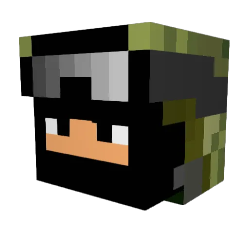 GamingDivision Minecraft avatar head, 3D render
