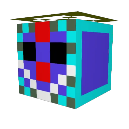 GamingForehead Minecraft avatar head, 3D render
