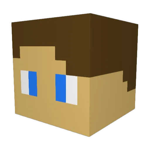 GamingGang123 Minecraft avatar head, 3D render